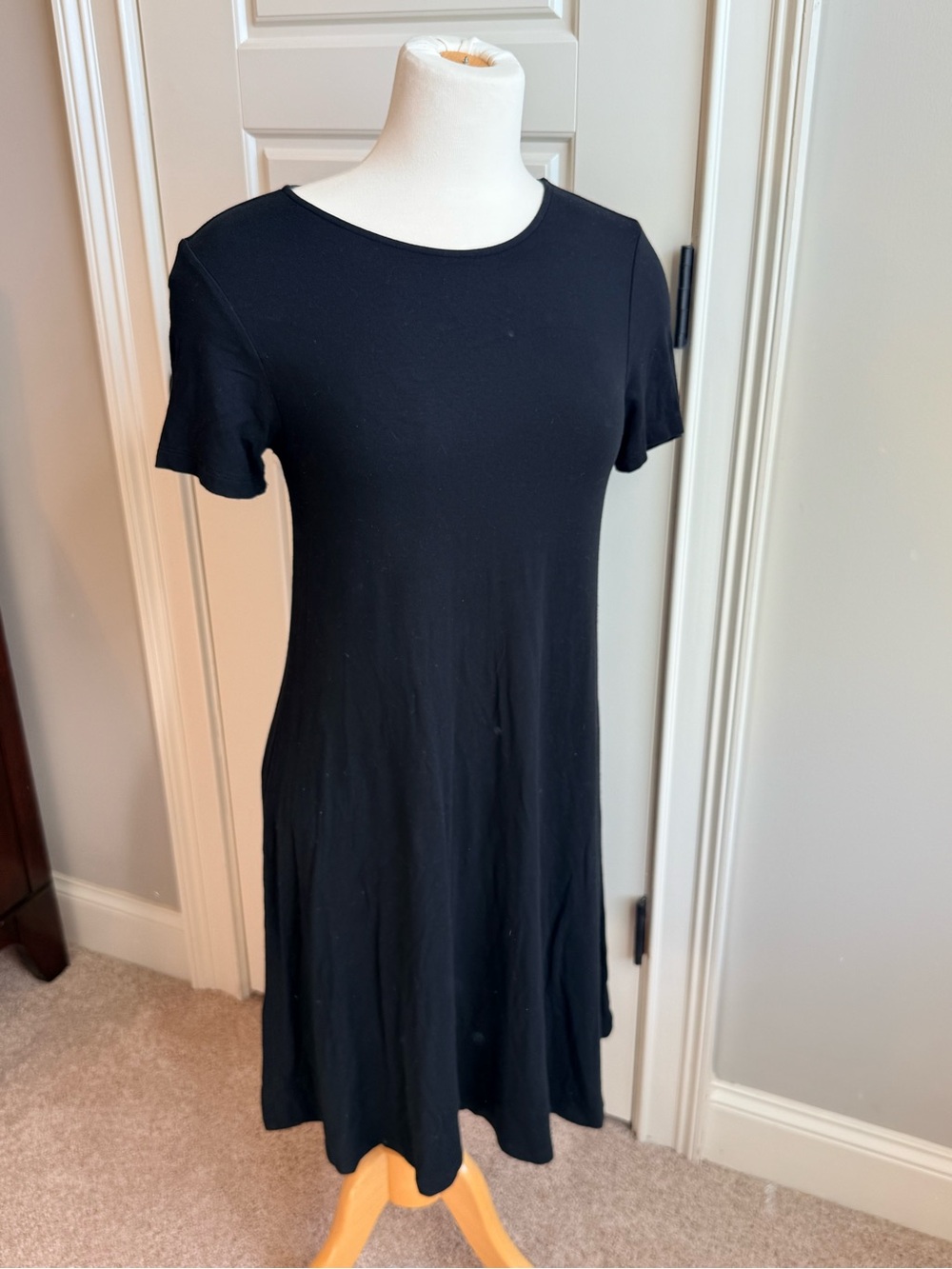Old Navy Black Swing T-Shirt Short Sleeve Dress